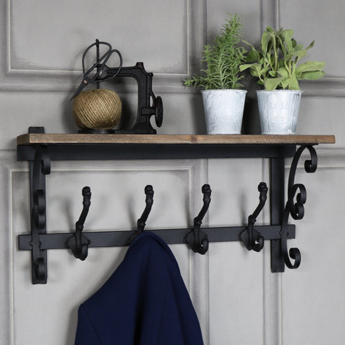 Williston Claypoole 4 Hook Wall Mounted Coat Rack & Reviews
